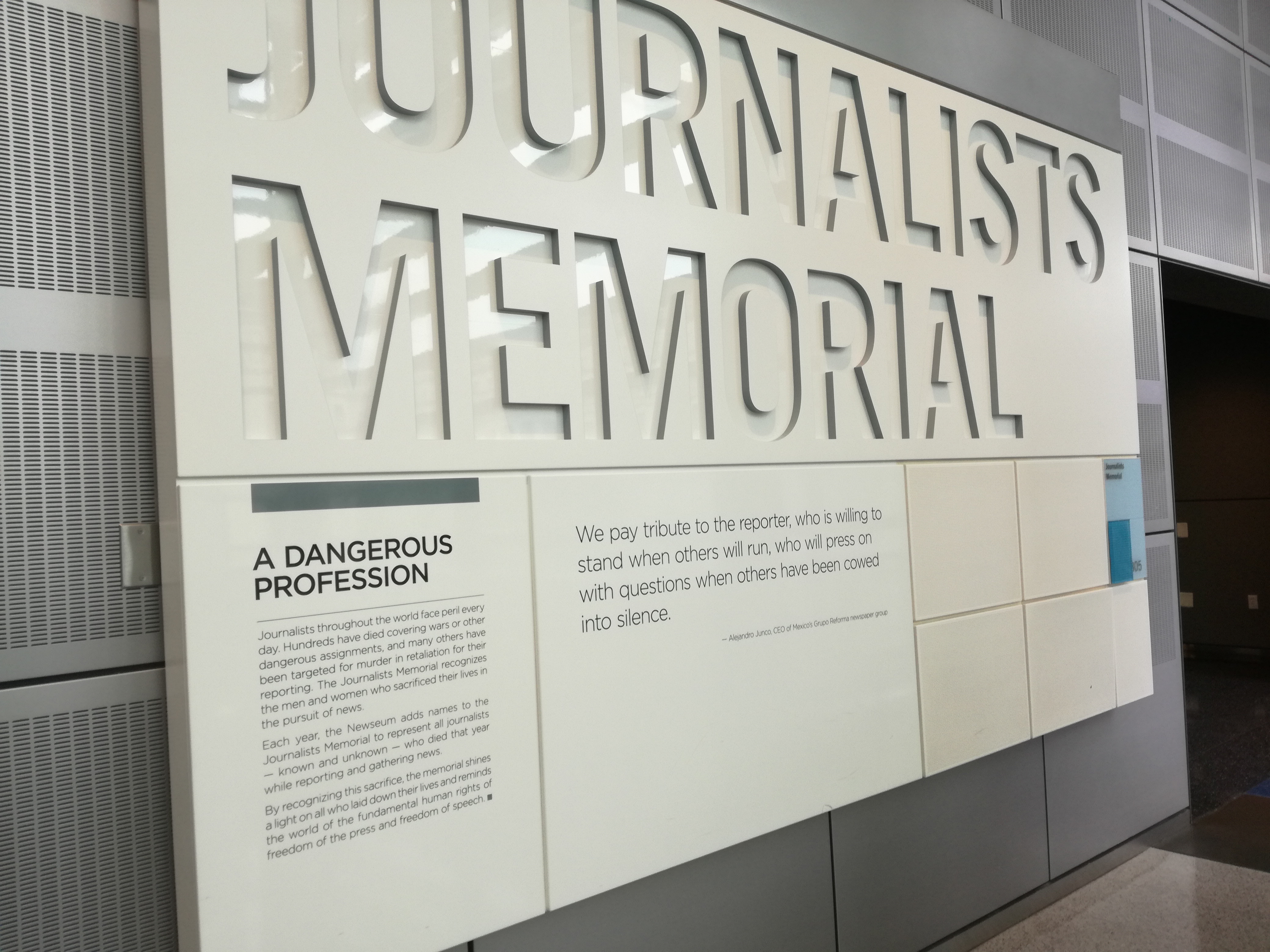 The Newseum’s Journalists Memorial, Washington D.C.